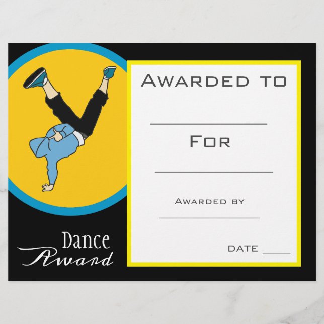 Dance award hip hop dancer (Voorkant)