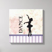 Dance - Ballerina Silhouette  achtergrond Canvas Afdruk (Voorkant)
