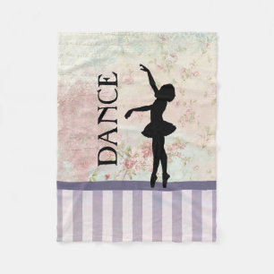 Dance - Ballerina Silhouette  achtergrond Fleece Deken