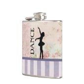 Dance - Ballerina Silhouette  achtergrond Heupfles (Links)