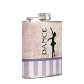 Dance - Ballerina Silhouette  achtergrond Heupfles (Rechts)