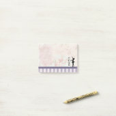 Dance - Ballerina Silhouette over achtergrond Post-it® Notes (Op bureau)