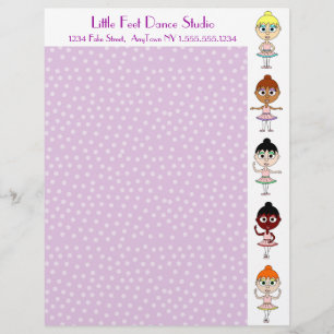 Dance/Ballet Studio Paars Letterhead Custom Briefhoofd