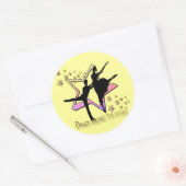 Dance between Stars Ronde Sticker (Envelop)