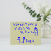 DANCE BRIEFKAART (Staand voorkant)