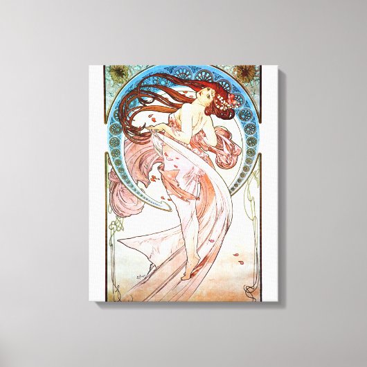Dance by Alphonse Mucha Canvas Afdruk (Voorkant)