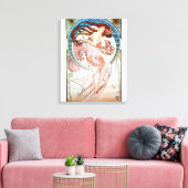 Dance by Alphonse Mucha Canvas Afdruk (Insitu (Woonkamer))