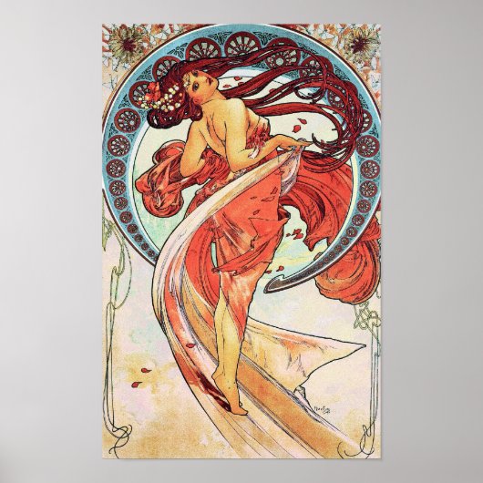 Dance by Alphonse Mucha Poster (Voorkant)