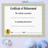 Dance Certificate of Achievement - Damask Jazz Flyer (Enkel)