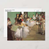 Dance Class by Degas,  Impressionisme Ballet Briefkaart (Voorkant / Achterkant)