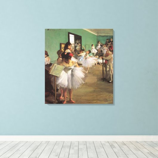 Dance Class by Degas,  Impressionisme Ballet Canvas Afdruk (Insitu (Houten vloer))