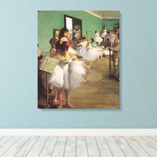 Dance Class by Degas,  Impressionisme Ballet Canvas Afdruk (Insitu (Houten vloer))