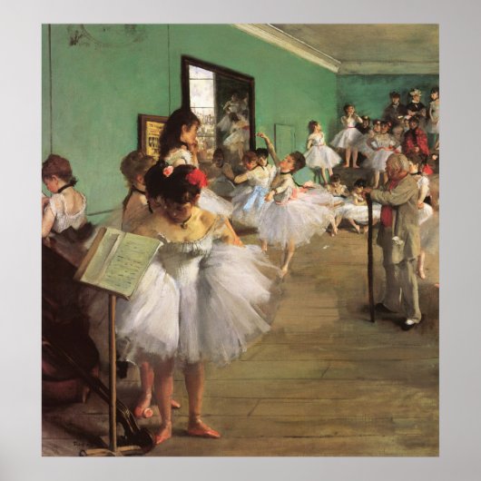 Dance Class by Degas,  Impressionisme Ballet Poster (Voorkant)