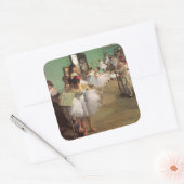 Dance Class by Degas, Impressionisme Ballet Vierkante Sticker (Envelop)