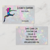 Dance Class of Teacher Colorful Visitekaartje (Voorkant / Achterkant)