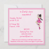 Dance Competition Invitation: Dancer met sterren Kaart (Achterkant)