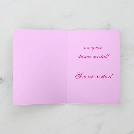 Dance Considérant Félicitations Carte (Intérieur)