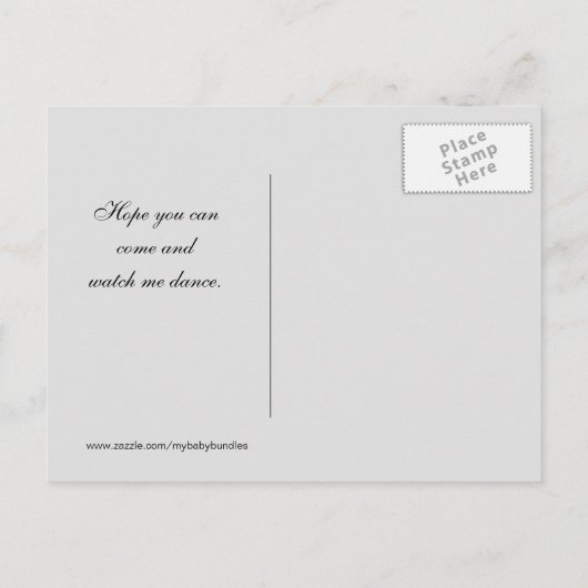 Dance Considérant Postcard Invitation (Dos)