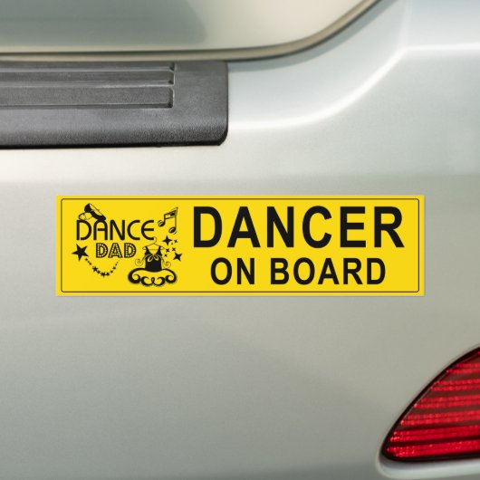 Dance Dad Bumpersticker (Op auto)