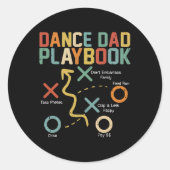 Dance Dad Comp Grappig Playbook Dancing Daddy Prou Ronde Sticker (Voorkant)