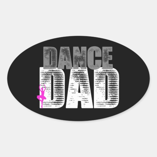 Dance Dad Ovale Sticker (Voorkant)