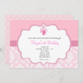 Dance Damask en Pearls Kaart (Voorkant / Achterkant)