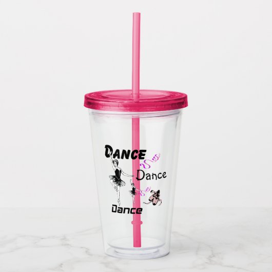 Dance Dance Dance Ballet Acryl Tumbler Acryl Drinkbeker (Voorkant)