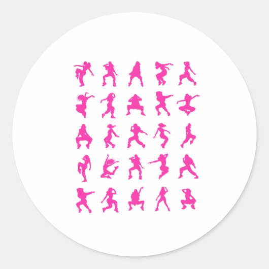 DANCE DANCE DANCE RONDE STICKER (Voorkant)