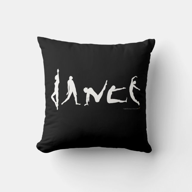 Dance Dancers Poses Silhouettes Fun Custom Pillow Kussen (Voorkant)