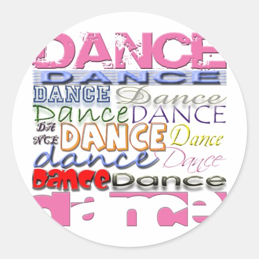 Dance Dancer's Products Ronde Sticker (Voorkant)