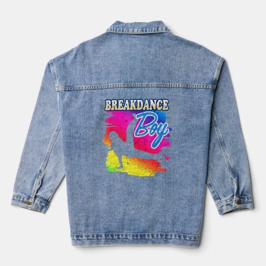 Dance Dancing Breakdance Boy 8 Denim Jacket (Achterkant)