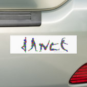 Dance Dancing Silhouette Multicolor Bumpersticker (Op auto)