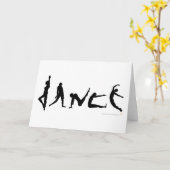 Dance Dancing Silhouette Wenskaart Kaart (Gele Bloem)