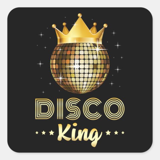 Dance Danser Disco King Dancer Party Gift Idee Vierkante Sticker (Voorkant)
