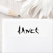 Dance Danser Silhouette Design Etiket (Insitu)