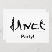 Dance Danser Silhouette Design Kaart (Voorkant / Achterkant)