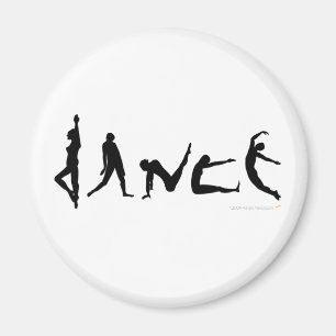 Dance Danser Silhouette Design Magneet