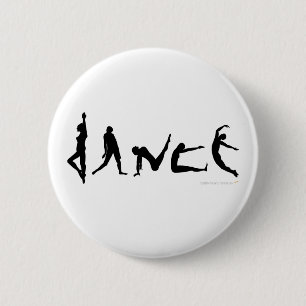 Dance Danser Silhouette Design Ronde Button 5,7 Cm