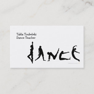 Dance Danser Silhouette Design Visitekaartje