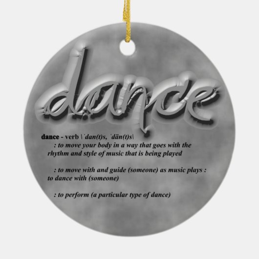 Dance Definition Keramisch Ornament (Achterkant)