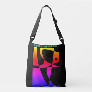 DANCE_DIFFERENCE_ Regenboog Zwart Crossbody Tas