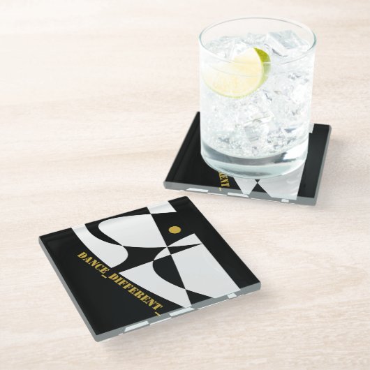 DANCE_DIFFERENT_ GLAZEN ONDERZETTER (Schuin)