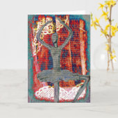 Dance Digital Collage Kaart (Gele Bloem)