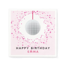 Dance Disco Ball Party Custom Roze Zwart Party