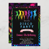 Dance disco verjaardagsfeestje uitnodiging (Voorkant / Achterkant)