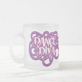 Dance Diva Frosted Glass café Mug (Gauche)