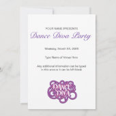 Dance Diva Uitnodiging (Achterkant)