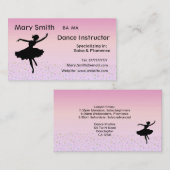 Dance docent/dansinstructeur Visitekaartjes (Voorkant / Achterkant)