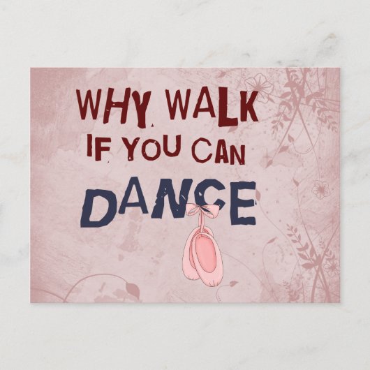 Dance don't Walk Briefkaart (Voorkant)