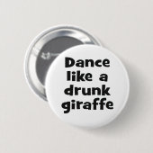 Dance drink giraffe bf ronde button 5,7 cm (Voorkant /achterkant)